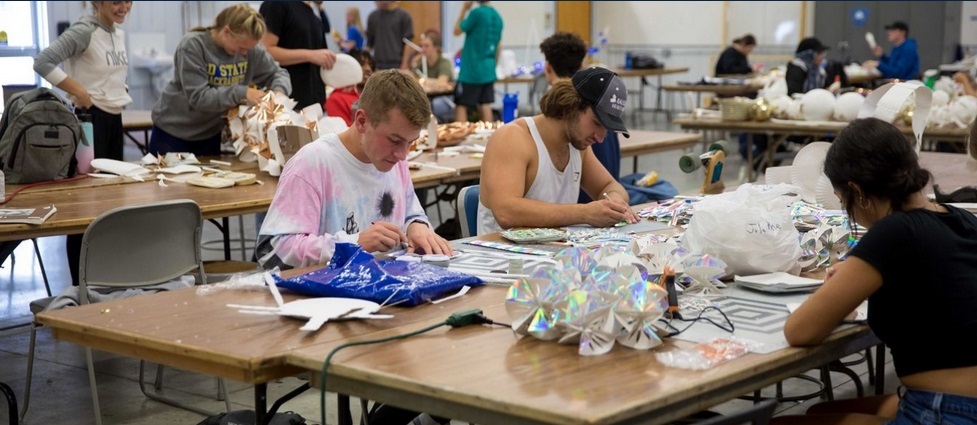 Students in a design lab.